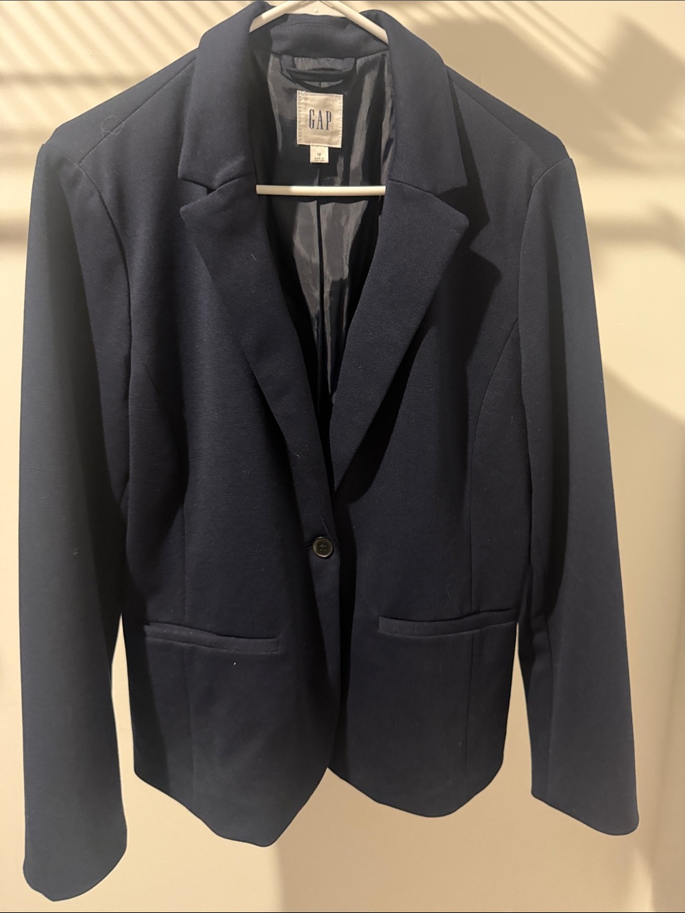 GAP Women's Dark Navy Single-Button Blazer